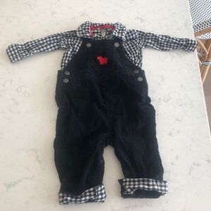 Boys longall & matching long sleeve shirt size 12M